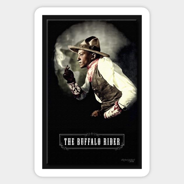 The Buffalo Rider Sticker by rgerhard